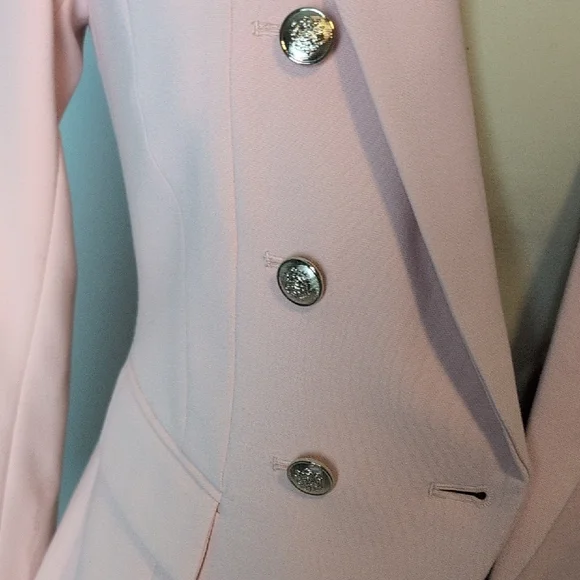 White House Black Market, Pale Pink Double-Breasted Women's Blazer, Sz. 6 - Picture 6 of 12